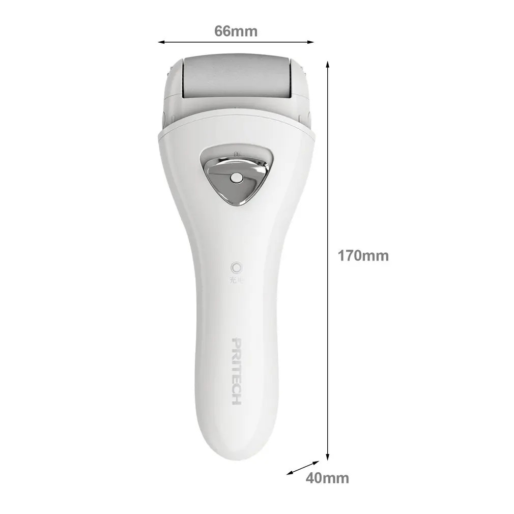 

Pritech Electric Foot Grinding Tool Rechargeable Heel Callus Remover Foot Care Peeling Pedicure Device Roller Head , 100-240V