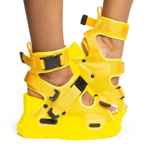 Женские босоножки на массивной платформе танкетке | Обувь