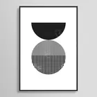 Геометрическая живопись на холсте, настенные картины, черно-белые картины, скандинавские плакаты и принты на стену, для гостиной, домашний декор, картина