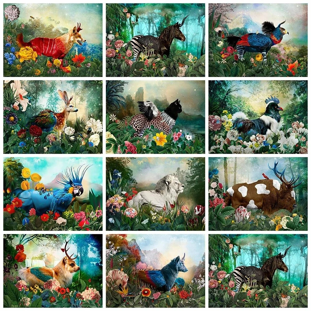 

5D Diamond Painting Animal abstract painting Full Diamond Mosaic DIY Rhinestone Embroidery Kits Wall decoration Diamond Painting