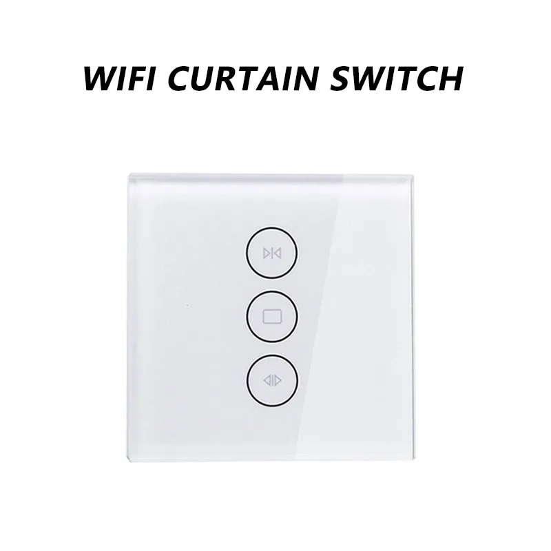 

Настенный сенсорный переключатель для штор, Wi-Fi, голосовое управление с помощью Alexa /Google, управление телефоном, для умного дома