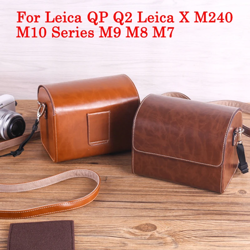 

Модная кожаная сумка для камеры Leica QP Q2 Leica X M240 M10 Series M9 M8 M7 защитный чехол для камеры Прочный чехол с защитой от царапин