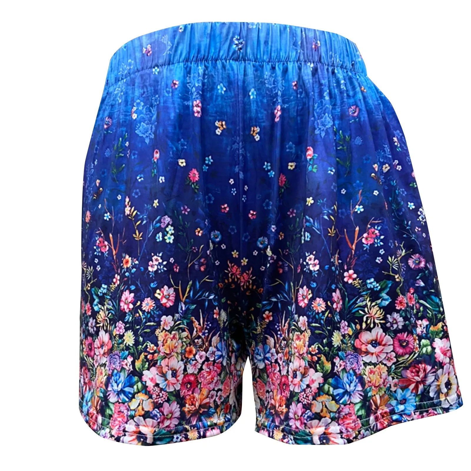 

40# Bohemian Print Floral Shorts Women Plus Size Loose High Waist Short Femme Casual Breathable Baggy Elastic Waist Sweatpants