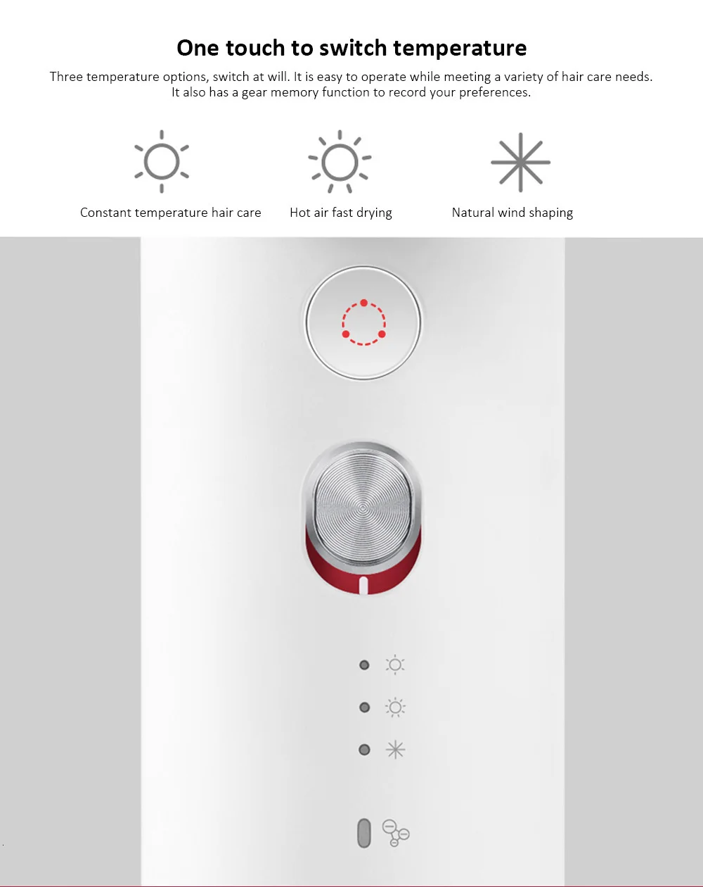 Новинка, Xiaomi Soocare Soocas H3S, анион, фен для волос, корпус из алюминиевого сплава, 1800 Вт, воздушный выход, анти-горячий, инновационный диверсия, дизайн
