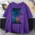 Lofi молочный стикер панк уличный принт одежда оверсайз Винтажная Футболка модная дышащая мужская футболка летние мягкие футболки для мужчин