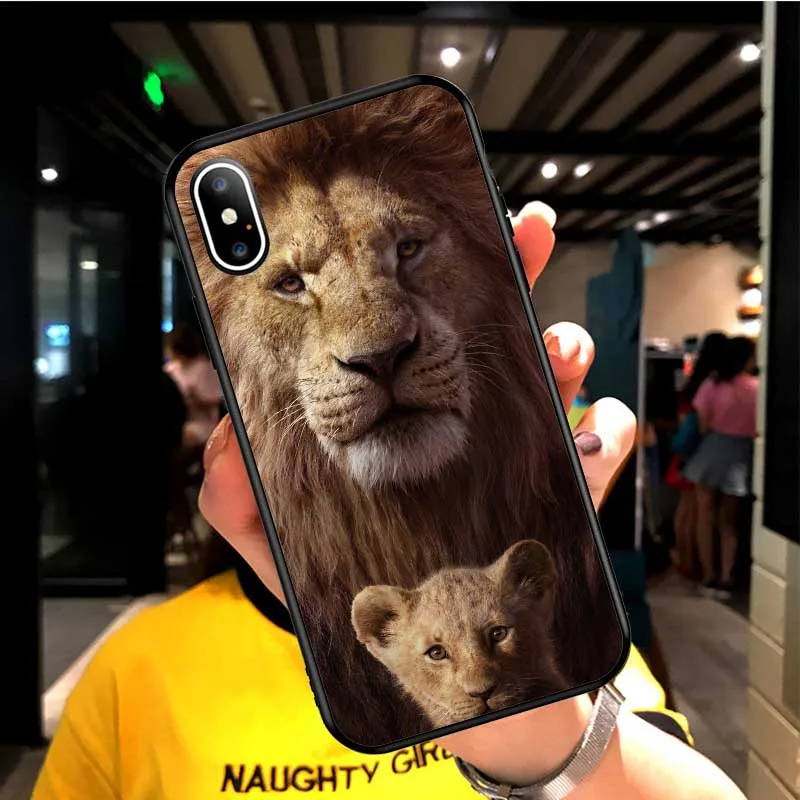 Король Лев nala Simba timon мягкий силиконовый черный чехол для телефона чехол для iPhone 5 5S SE 6 6s Plus 7 8 plus X Xs XR max Coque