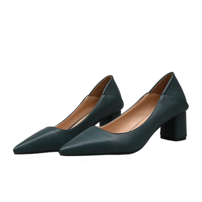 Весенние женские модельные туфли Водонепроницаемые с острым носком Женские