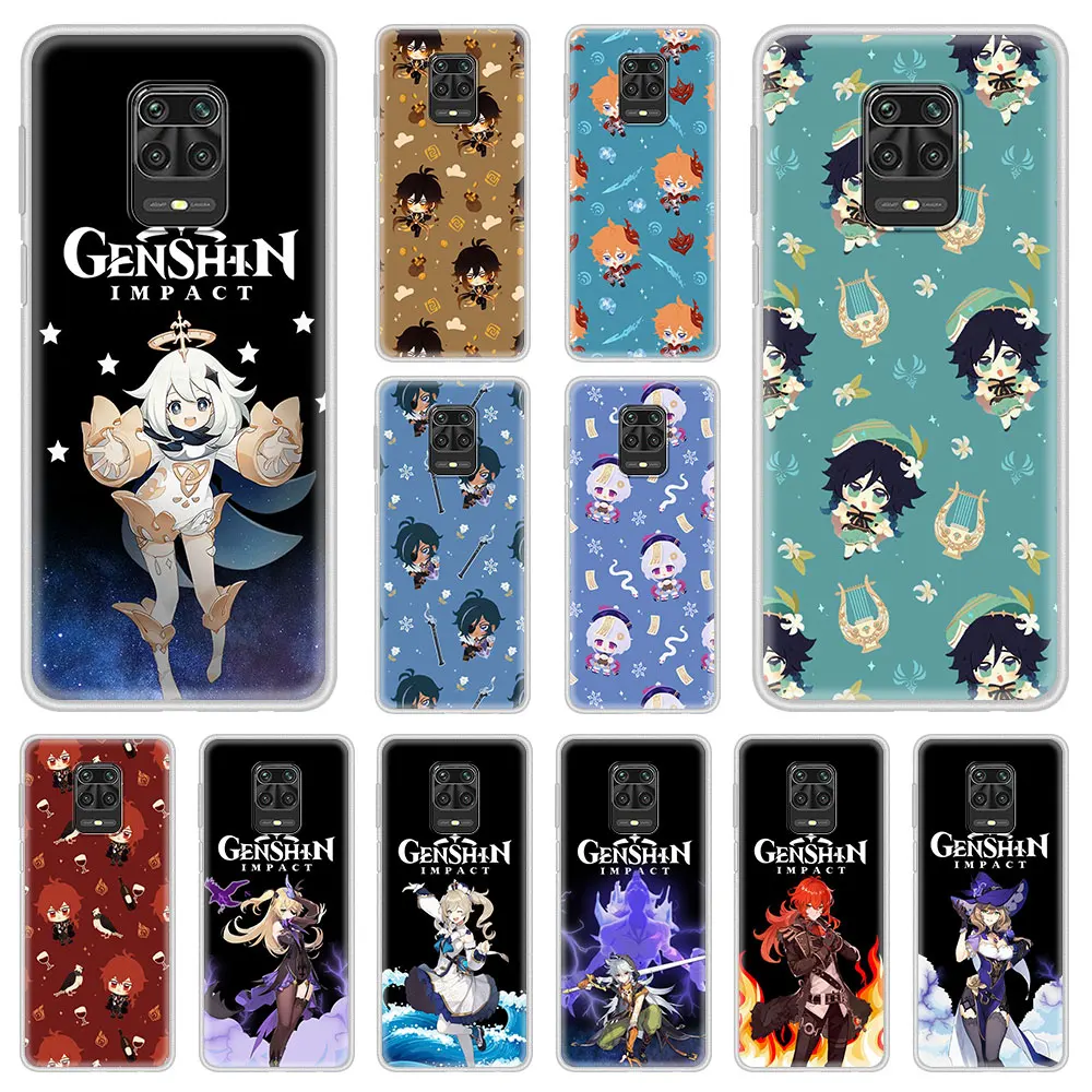 

Phone Case For Xiaomi Redmi Note 9S 8 8T 9 Pro 7 8 Pro 7A 8A 9A 9C K30 K20 Silicon Matte Shell Cover top games Genshin Impact