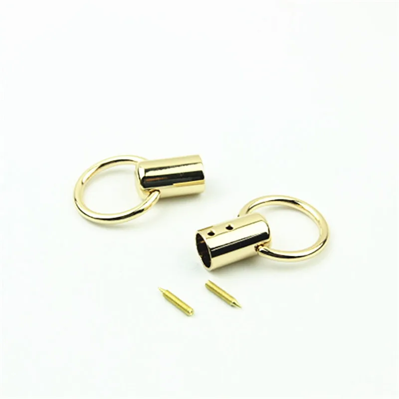 20pcs 12X46mm O Ring Handbag Handle Cap Connector Hanger Hook Metal Bag Strap Stopper Cord Buckle DIY Hardware Accessories