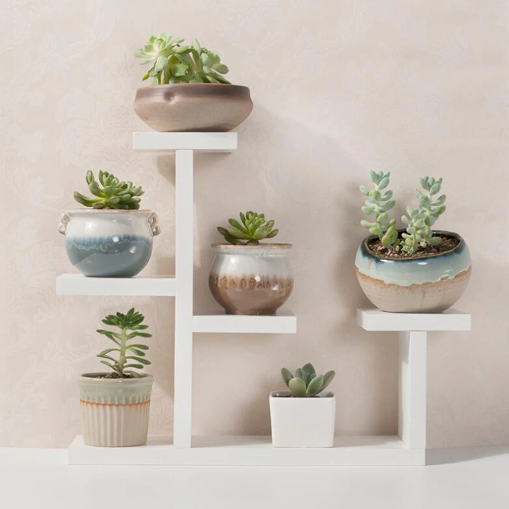 Твердый Деревянный Цветочный Стенд простой пол для гостиной рабочий стол крытый