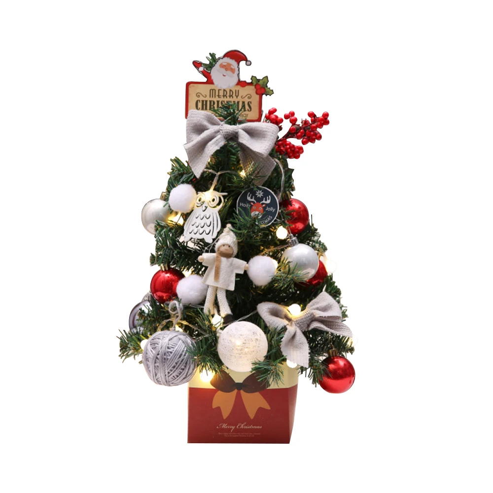 

New Christmas Tree Set 45cm Desktop Mini Decoration Gift Box Decorations for Supermarkets Stores Hotels Home Safe Beautiful