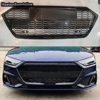 for audi a7 s7 sline 2019 2021 without acc racing grill front honeycomb bumper mesh engine guard for quattro style not fit rs7