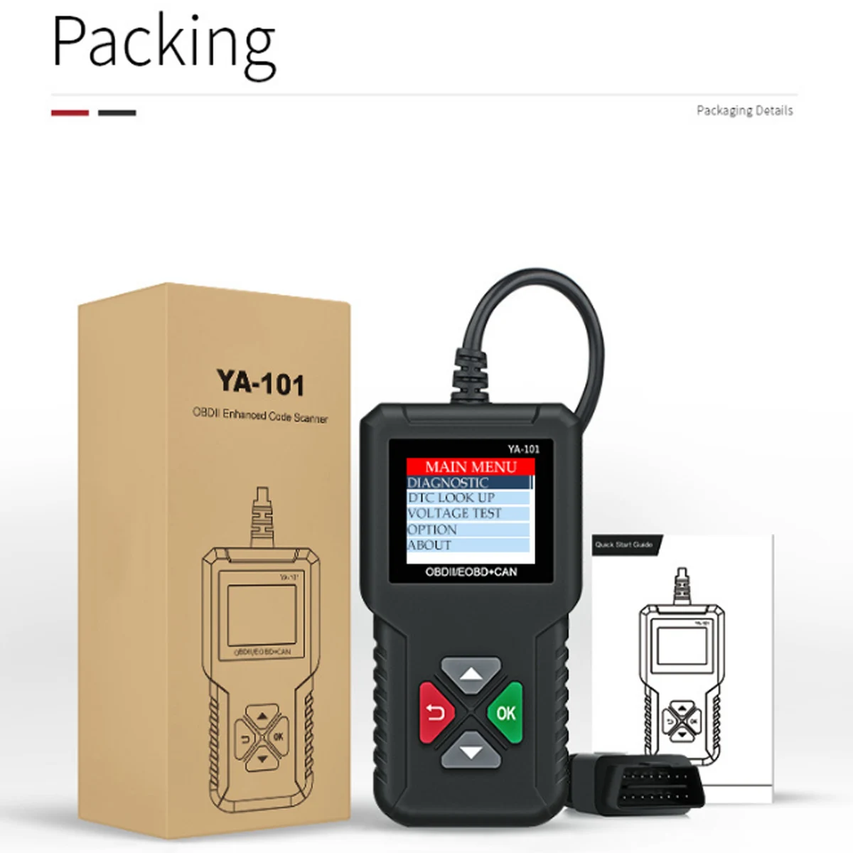 

Launch YA-101 CR3001 Upgrade Version OBD2 Car Scanner Diagnostic Tool Automotive Erase/Reset Fault Codes Diagnostic Scanner