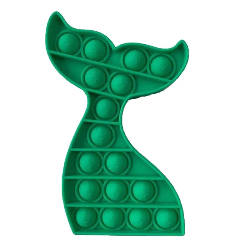 

Push Pop it Bubble Mermaid Fish Tail Fidget Toys Autism Special Needs Stress Relief Toy Anti-Stress Popit Game Gift for Kids