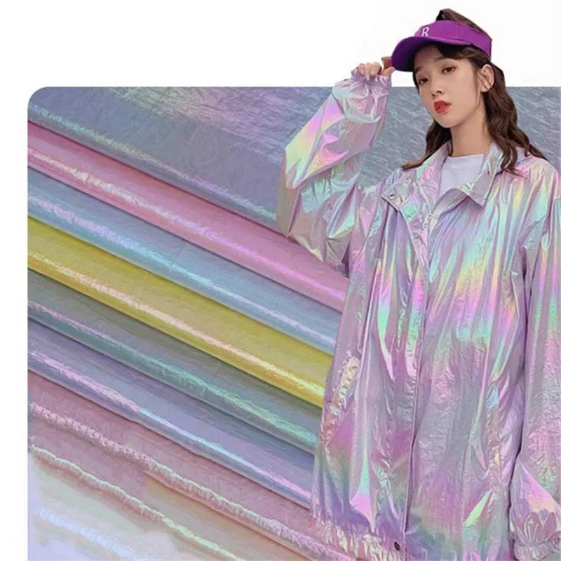 1 Yd мягкая Радужная градиентная блестящая ткань украшение для свадебной