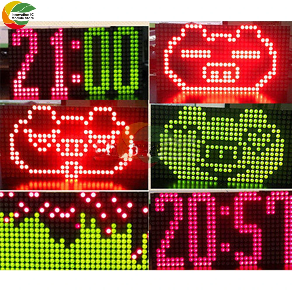 

16x32 dot matrix DIY kit red and green dual color control LED display module suitable for Arduino, STM32, MSP430, PIC, DIY kit