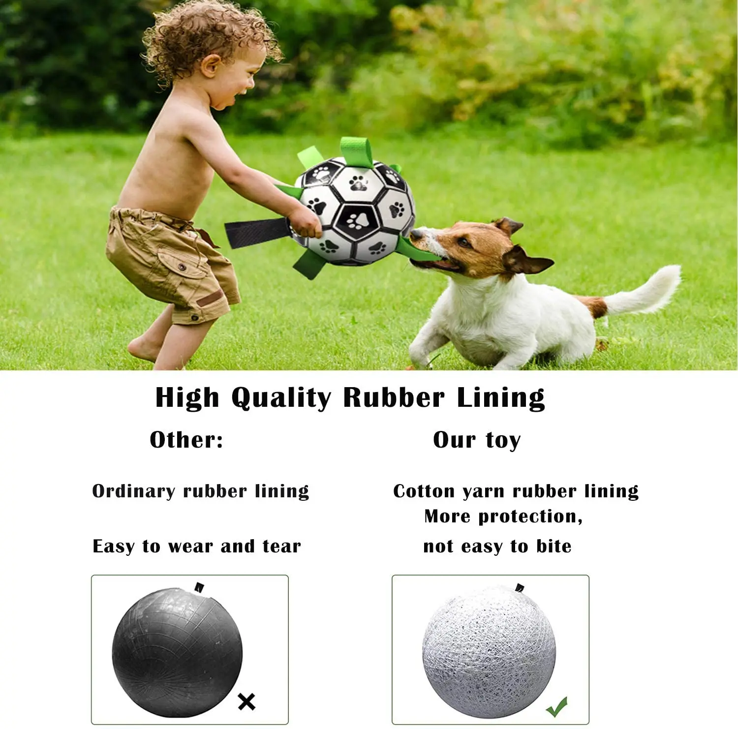 

outdoor interactive unique water floating dog toys pet grab tabs toy dog soccer ball football
