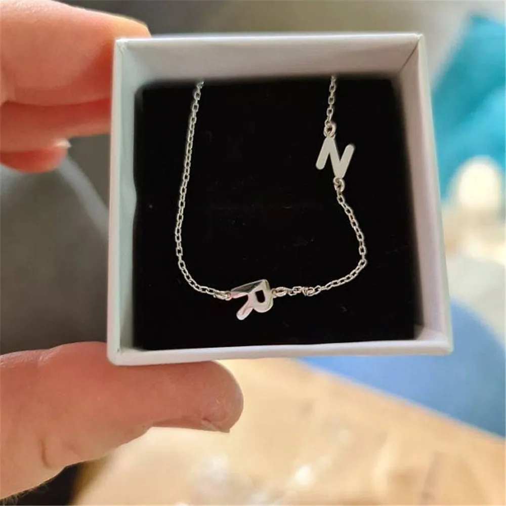 

AurolaCo Customized Name Necklace Personalized Letter Necklace Gold Choker Pendant Nameplate Necklace For Women Jewelry Gift