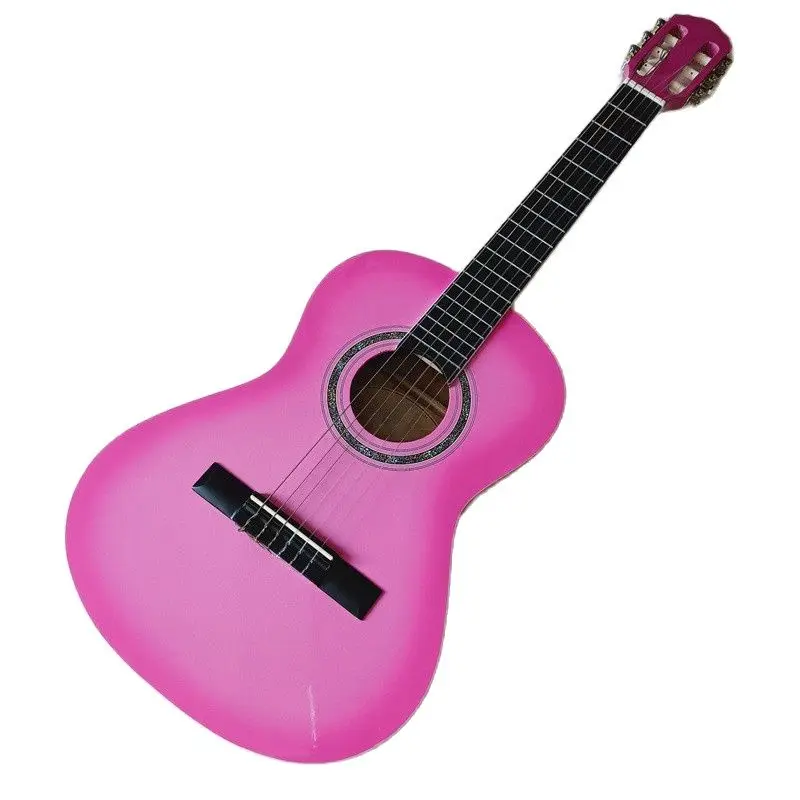 

High gloss 6 string classic guitar high gloss finish mini 34 inch classical guitar full basswood guitar for children