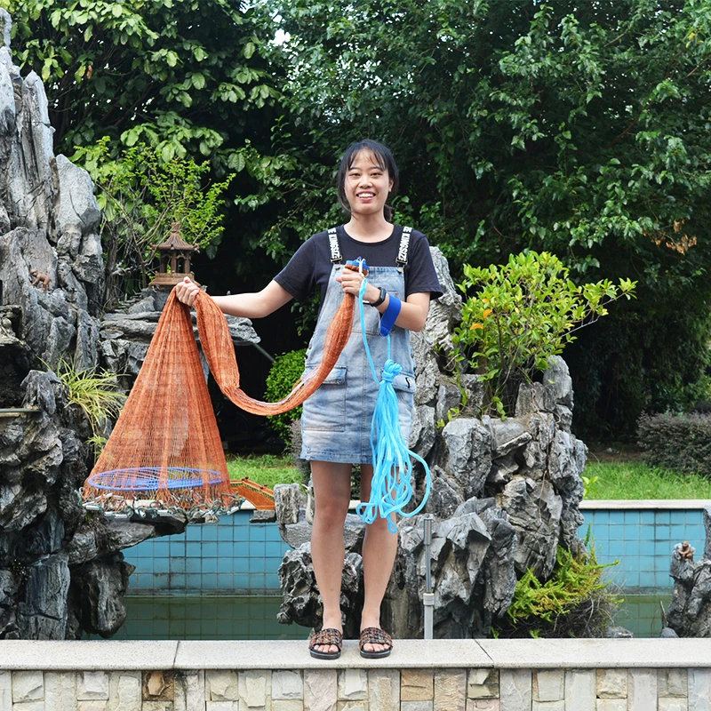 Кастинговая сеть с кольцами мелкоячеистая из старой соли в американском стиле