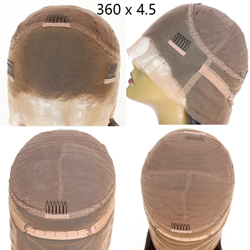 Парики из коротких человеческих волос 360 парик натуральных яки прямые парики 360x6