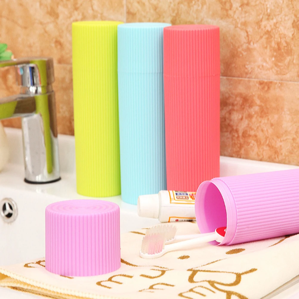 4 шт. пластиковый футляр для зубной щетки водонепроницаемый портативный хранения