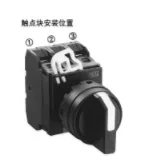 

Rotary switch 22mm XB5AD33 XB5AD33C 3 gear switch self-locking 2 normally open