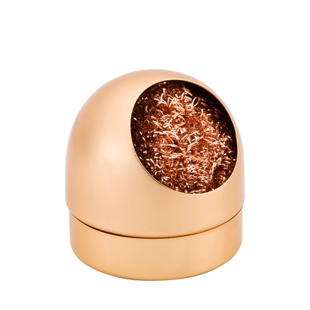 Cleaning Ball Desoldering Soldering Iron Mesh Filter Cleaning Nozzle Tip Copper Wire Cleaner Ball Metal Dross Box Clean Ball