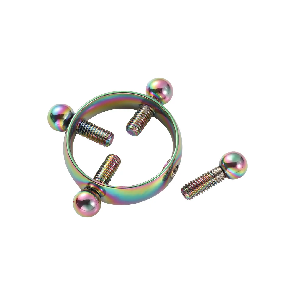 1 Pair Stainless Steel Round Non Piercing Nipple Ring Shield Body Jewelry Clamps Adult Game for Women | Украшения и аксессуары