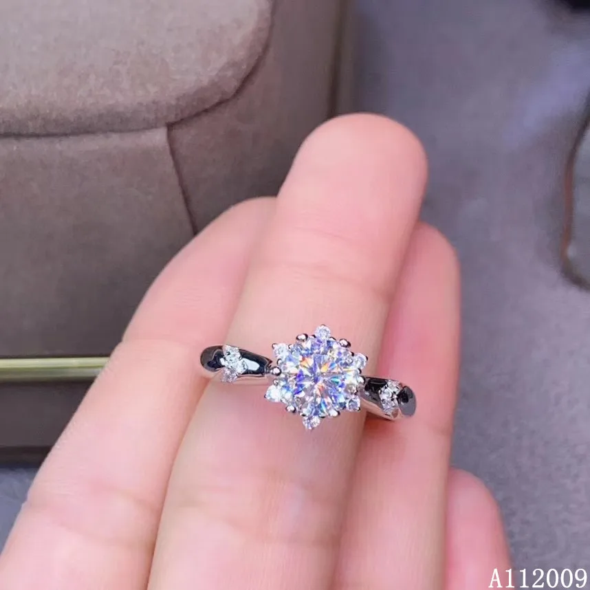 KJJEAXCMY Изящные Ювелирные изделия имитация серебра кольцо с бриллиантами Mosang для