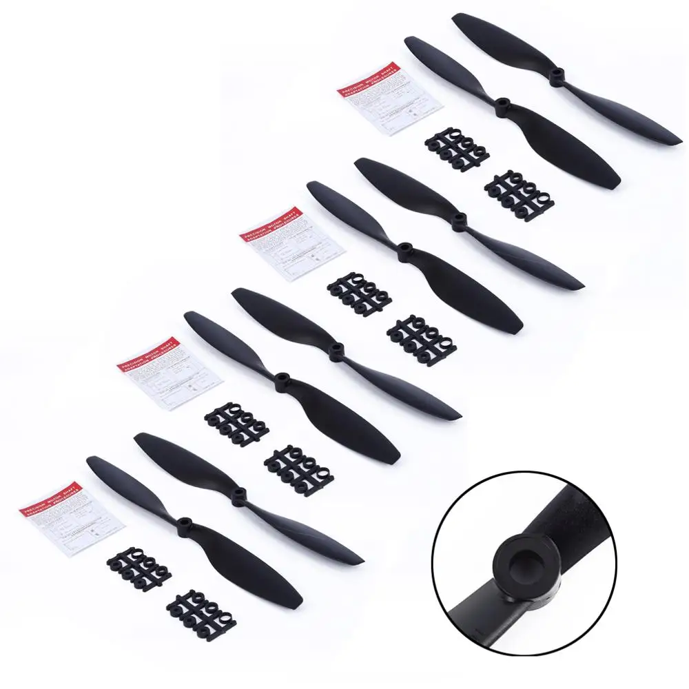 

8pcs 1045 Propellers Prop CW CCW Blade with Washer Wing for DJI F450 F550 RC DIY Camera Drone Quad-copter Spare Accessories