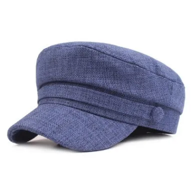 Snapback Кепка SILOQIN мужская плоская кепка s Простые Модные женские армейские военные шапки Новая Винтажная трендовая хлопковая льняная Кепка темно-синяя шляпа - Цвет: blue