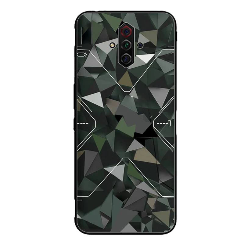 Чехол для ZTE Nubia Play 5G 2020 черный Камуфляжный Силиконовый ТПУ мягкий чехол задней