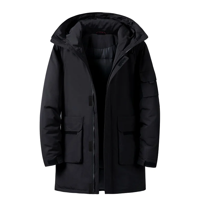 Мужская зимняя куртка пуховик толстая теплая парка повседневная большого