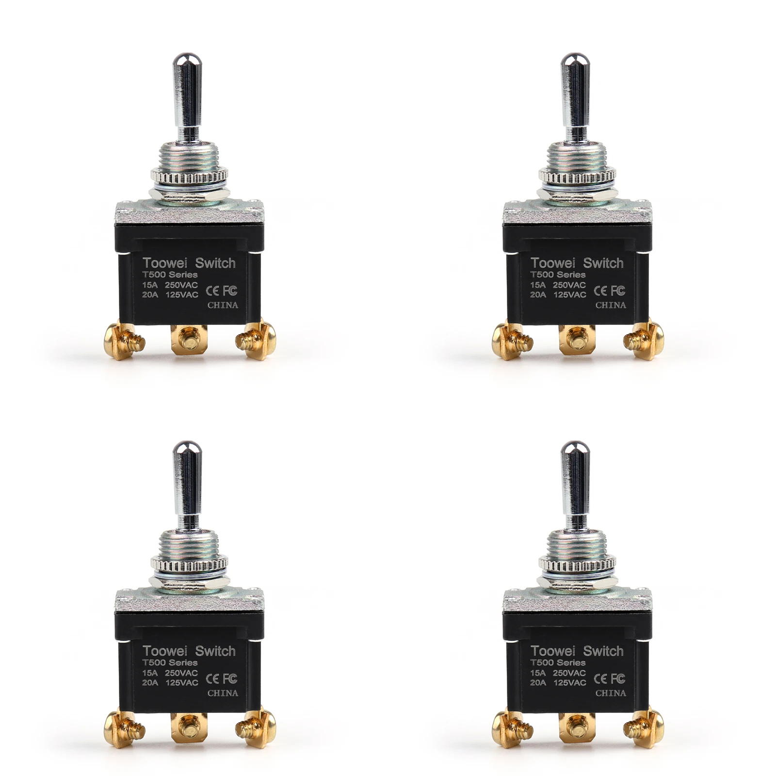 

Artudatech 4 шт. кулисный переключатель (вкл.)-ВЫКЛ.-(вкл.) SP3T 3-контактный промышленный водонепроницаемый автомобиль