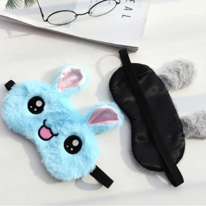 Маска для сна плюшевая в стиле аниме милый детский мультяшный 3D повязка на глаза