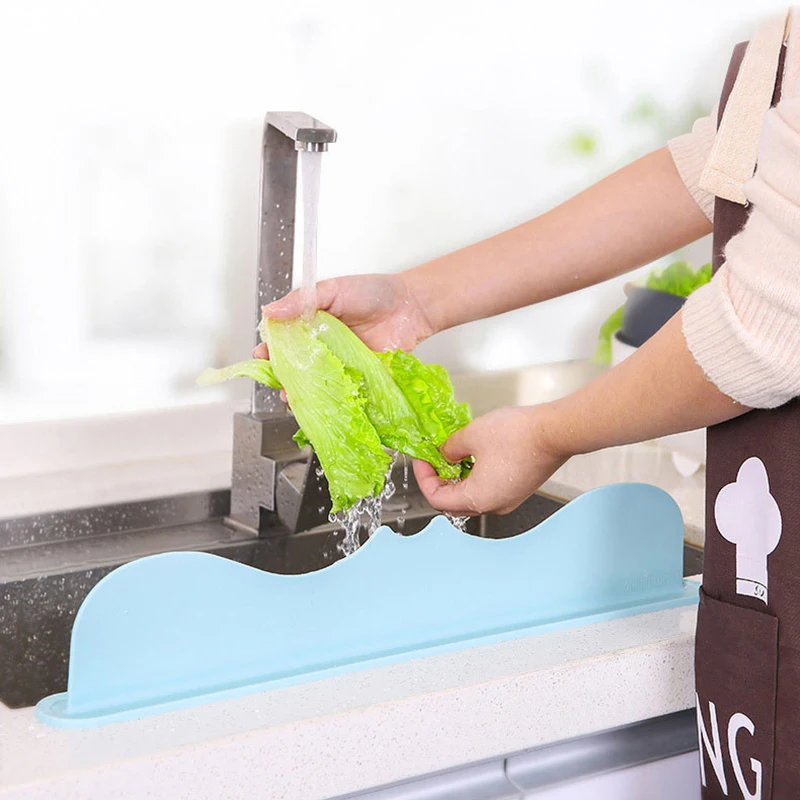 

Silicone Sink Baffle Plate Kitchen Pool Splash-Proof Water Barrier Fruit Vegetable Washing Waterproof Board Kitchen Accessories
