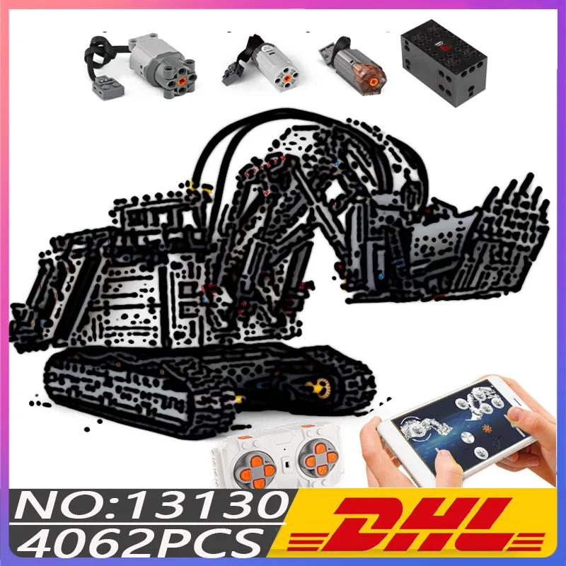 

Hot 4062pcs APP Remote Control Car MK13130 Truck R9800 RH400 Mining Excavator High-Tech Model Building Blocks Bricks Toys Gift