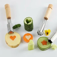 delidge 1pc stainless steel flower heart shape vegetable cookie cutters mold fondant cake mould kitchen tool