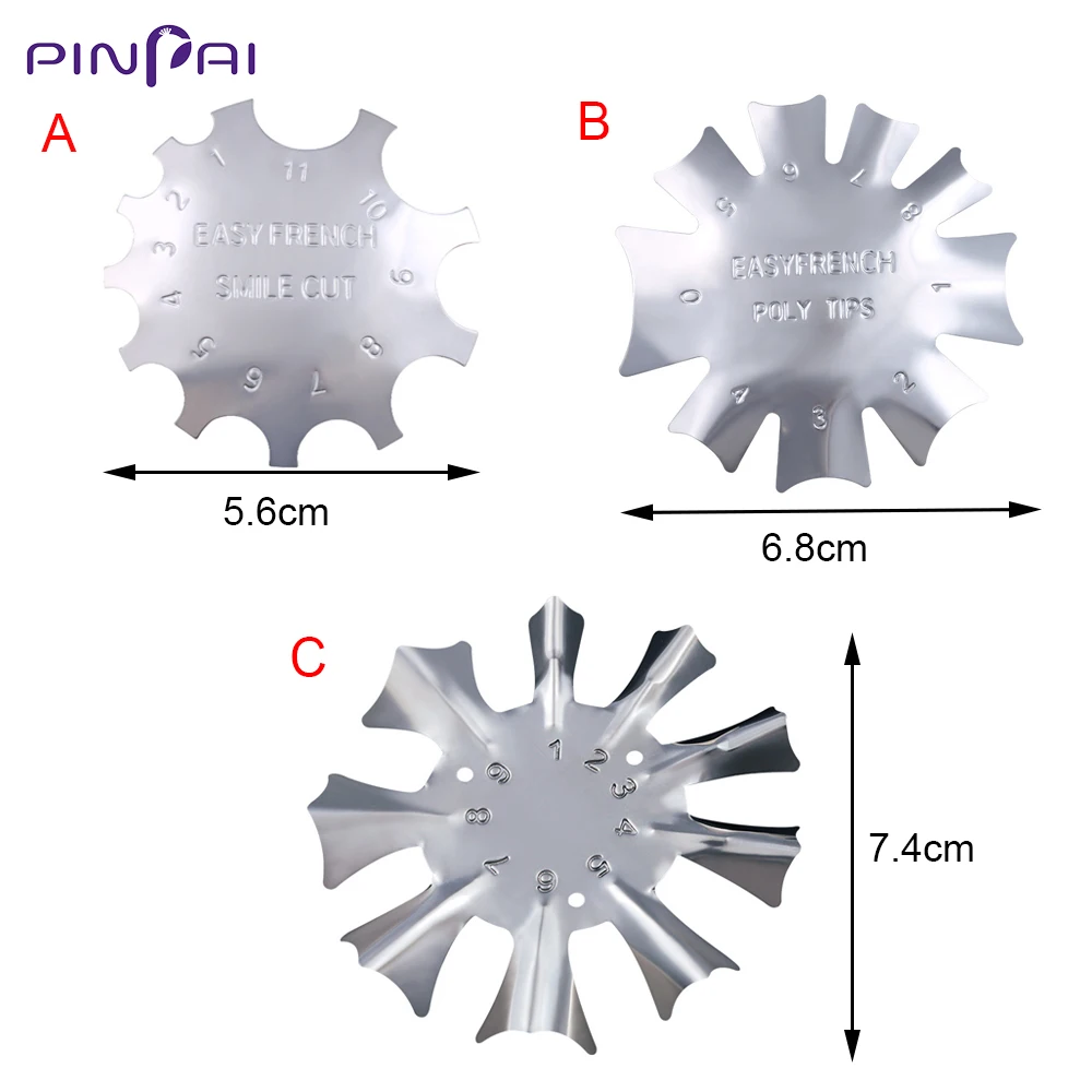 

French Nail Art Templates Easy French Poly Tips Styling Tools Nail Gel Polish Smile Line Edge Cutter DIY Manicure Tool 073