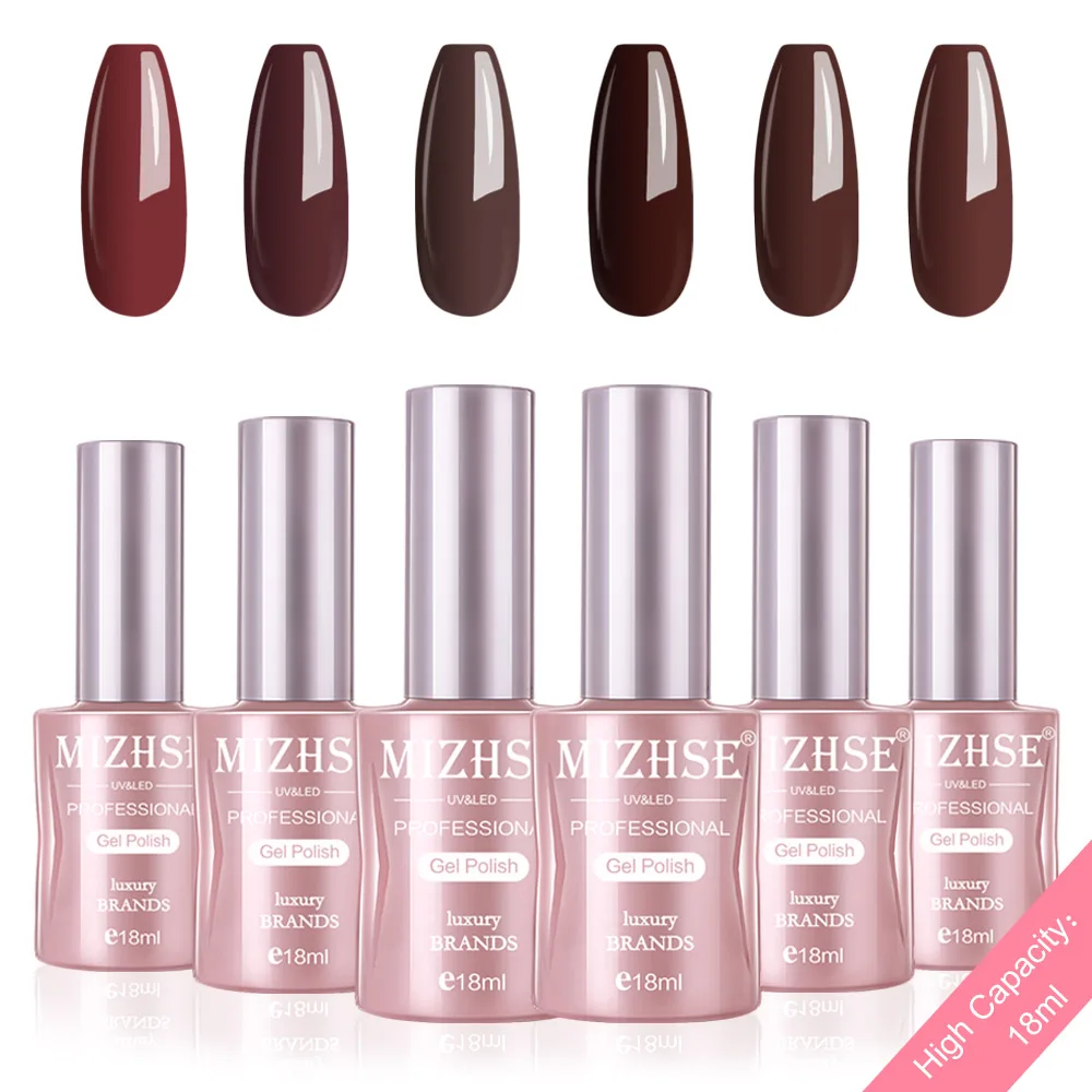 P51 MIZHSE Гель-лак набор УФ-наконечники Vernis Полупостоянный Гель-лак лаковое гелевое покрытие для ногтей длительный Чистый Цвет Гель-лак подарочная коробка - Цвет: P51