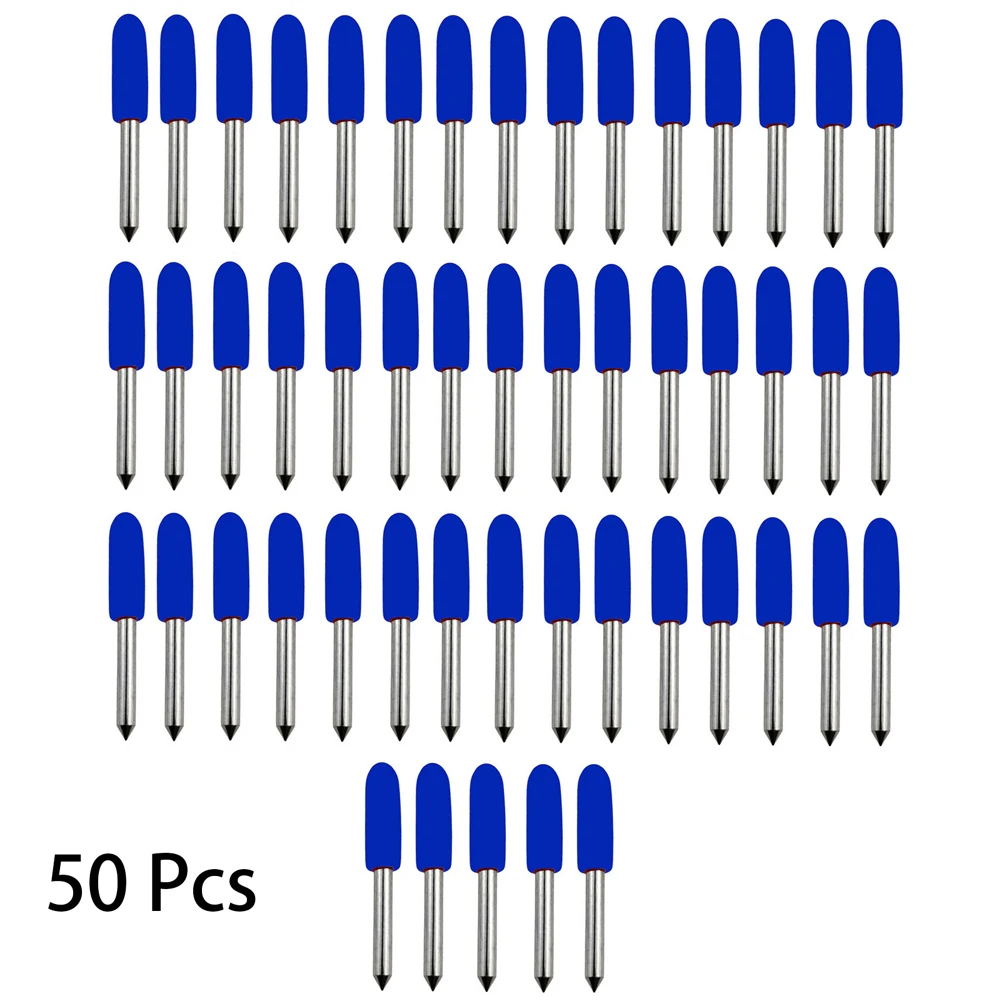 50pcs Cutting Plotter Titanium Coated Carbide Flat Bottom PCB Engraving Bit CNC Tungsten Steel Blades | Инструменты