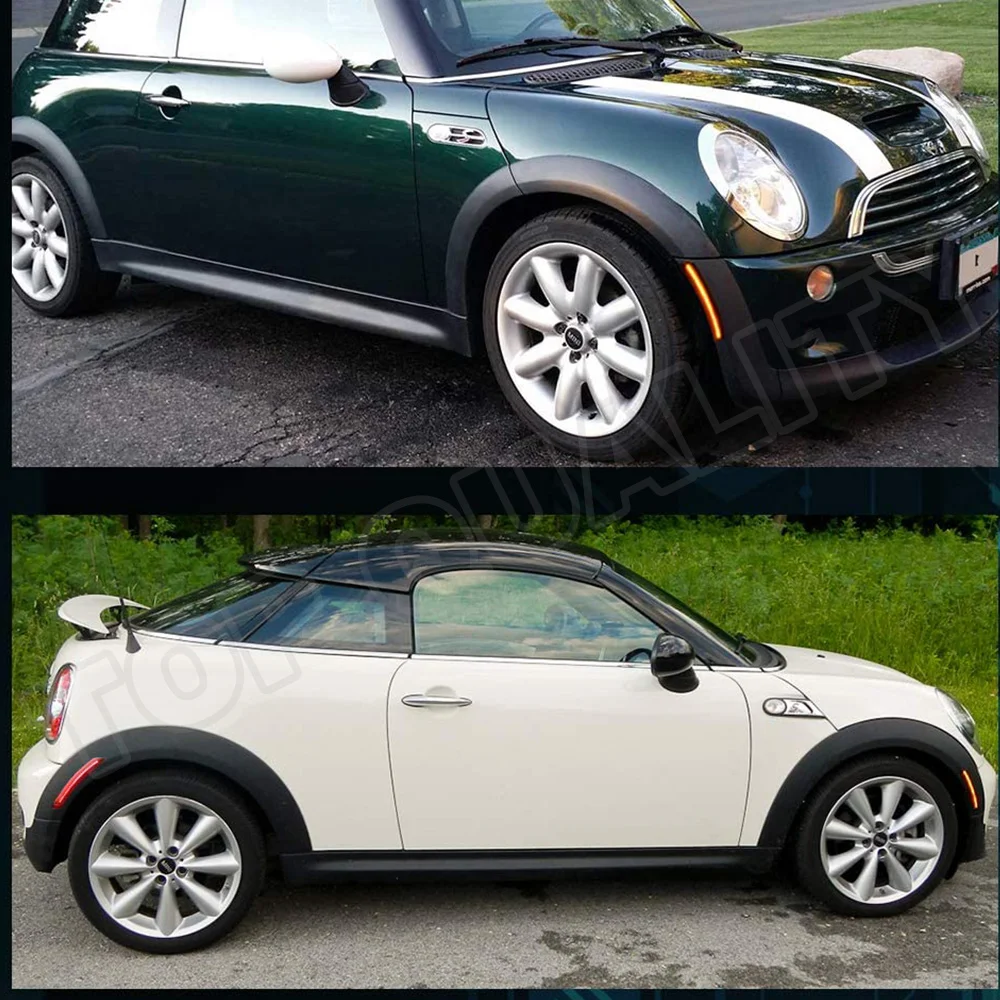 

4X For MINI R56 R56 LCI R55 R55 LCI 2009 2010 R57 R58 R59 R60 R61 Car Front(Amber)+Rear(Red) LED Fender Side Marker Light Lamps