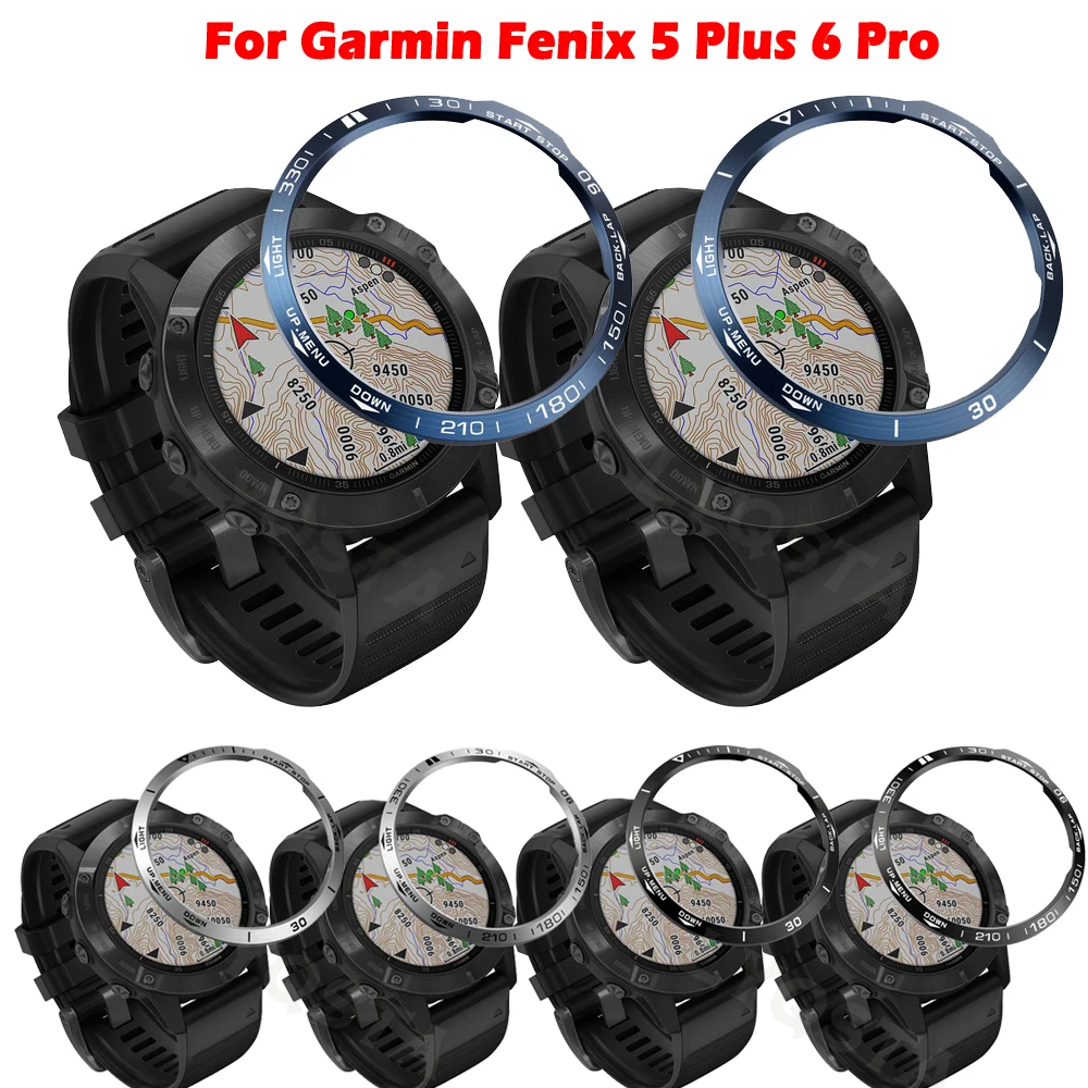 

For Garmin Fenix 5 Plus 6 Pro Smart Watch Ring Bezel Styling Frame Case Cover Protector Metal Ring Anti Scratch Protection