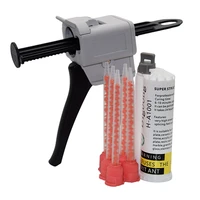 50ml 101 ab glue gun manual caulking gun dispenser and 50ml black 101 ab glue adhesives with 5pc 101 static mixing nozzle set