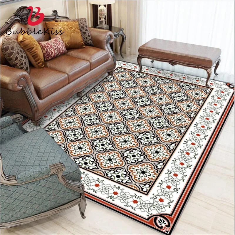 Воздушный поцелуй геометрический цветок в европейском стиле коричневые ковры