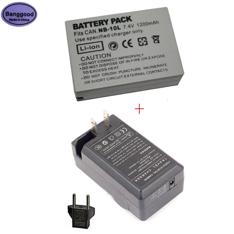 7 4 V 1200 мА/ч NB 10L NB10L цифровой Камера Батарея + AC Зарядное устройство для Canon G1X G15 G16