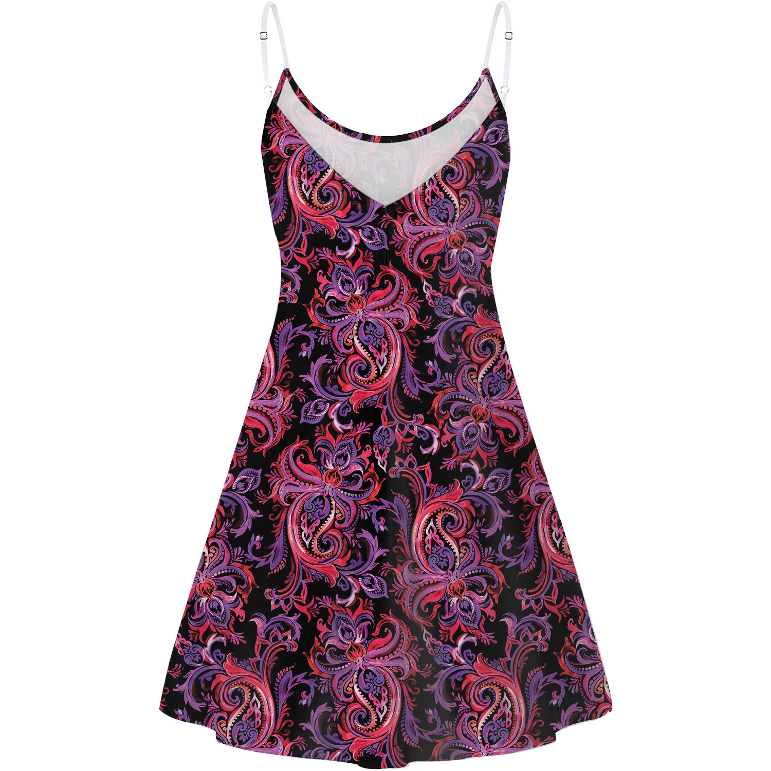 

Suspender Skirt Women Irregular Purple Bandana Streetwear Printed Summer Beach Dress Sexy Ladies Girls Stripe Suspender Skirt
