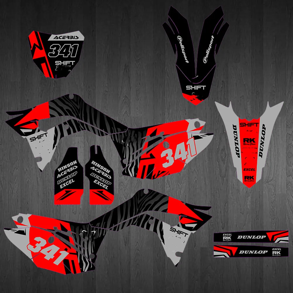 Графические наклейки для Honda 450 CRF 450R 2017 2018 2019 2020 CRF450 TEAM CRF250R 2021 250R | Автомобили и