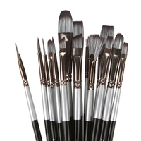 15pcsset nylon artist paint brushes palette knife sponge set with storage cases watercolors acrylic oil painting art supplies